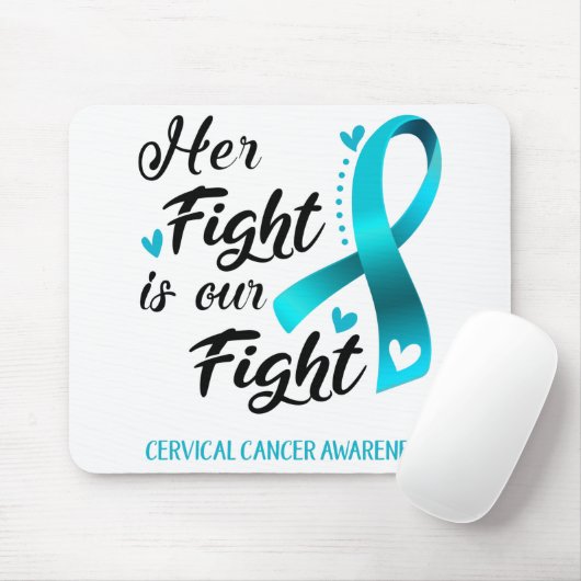 Ihr Kampf ist unser Kampf gegen Gebärmutterhalskre Mousepad (Mit Mouse)