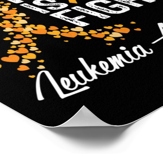 Ihr Kampf ist unser Kampf gegen Leukämie Bewusstse Poster (Ecke)