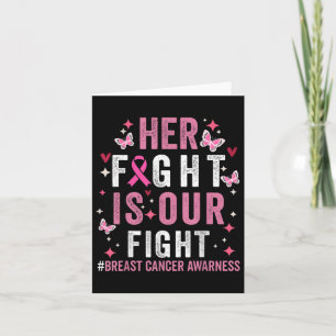 Ihr Kampf ist unser Kampf gegen rosa Ribbon Brustk Karte