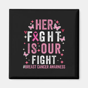 Ihr Kampf ist unser Kampf gegen rosa Ribbon Brustk Magnet