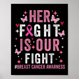 Ihr Kampf ist unser Kampf gegen rosa Ribbon Brustk Poster