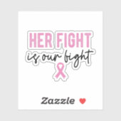 Ihr Kampf ist unser Kampf gegen rosa Schleife, Bru Aufkleber (Blatt)