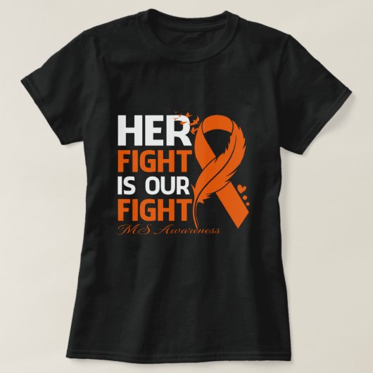 Ihr Kampf ist unser Kampf MS AWARENESS Ribbon Feel T-Shirt (Design vorne)