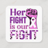 Ihr Kampf ist unser Kampf Quadratische Visitenkarte (Rückseite)