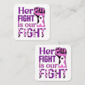 Ihr Kampf ist unser Kampf Quadratische Visitenkarte (Vorne/Hinten)