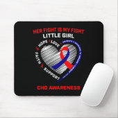 Ihr Kampf Kleine Mädchen-Mädchen-Bewusstsein Herz- Mousepad (Mit Mouse)