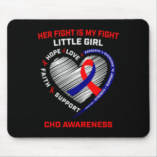 Ihr Kampf Kleine Mädchen-Mädchen-Bewusstsein Herz- Mousepad