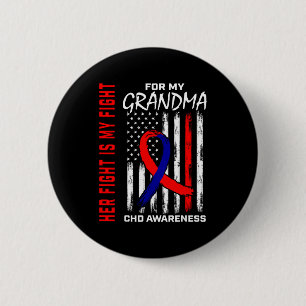 Ihr Kampf Oma CHD Bewusstsein Amerikanische Flagge Button