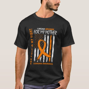 Ihr Kampf Orange Mutter Mama Leukämie Bewusstseins T-Shirt