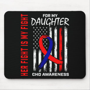 Ihr Kampf Tochter Chd Bewusstsein Amerikanische Fl Mousepad