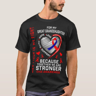 Ihr Kampf Ur-Enkelin CHD Bewusstsein Herz T-Shirt