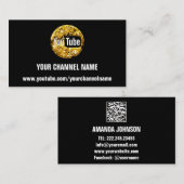 IHR KANAL NAME YOUTUBER SUSCRIBE GOLD VISITENKARTE (Vorne/Hinten)