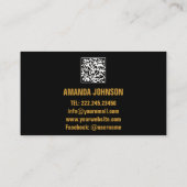 IHR KANAL NAME YOUTUBER SUSCRIBE GREEN QR CODE VISITENKARTE (Rückseite)