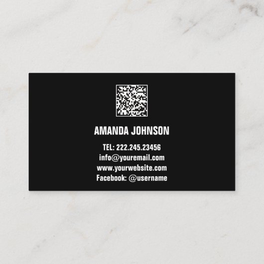 IHR KANAL NAME YOUTUBER SUSCRIBE LOGO QR ROSE VISITENKARTE (Rückseite)