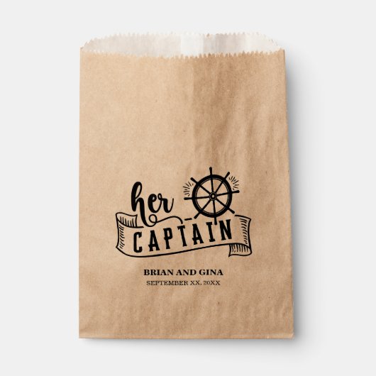 Ihr Kapitän Hochzeit Geschenktütchen (Vorderseite)