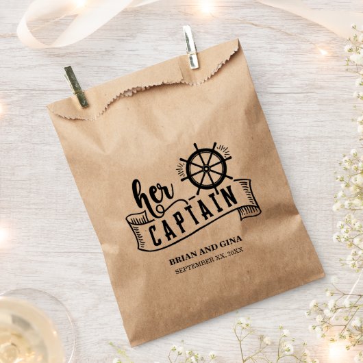 Ihr Kapitän Hochzeit Geschenktütchen (Ausgeschnitten)