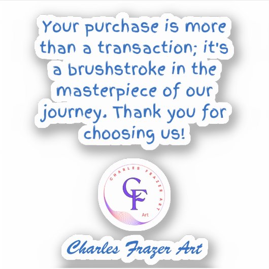 Ihr Kauf ist mehr als eine Transaktion Aufkleber (Vorderseite)