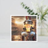 Ihr Kind als römischer Krieger, Gladiatorenkarte Karte (Stehend Vorderseite)