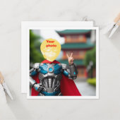 Ihr Kind als Superheld, benutzerdefinierte Superhe Karte (Vorderseite/Rückseite Beispiel)