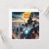 Ihr Kind als Superheld, benutzerdefinierte Superhe Karte (Vorderseite/Rückseite Beispiel)