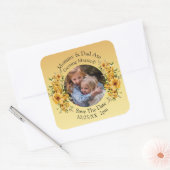 Ihr Kind Foto Mama Vater Verheiratet Quadratischer Aufkleber (Umschlag)