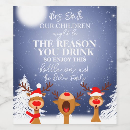 Ihr Kind könnte der Grund sein, warum Sie trinken Weinetikett (Einzelnes Label)