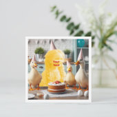 Ihr Kind mit Enten, Ente-Geburtstag, Entenoster Karte (Stehend Vorderseite)