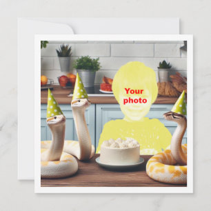 Ihr Kind mit Schlangen, Schlange Geburtstag, Schla Karte