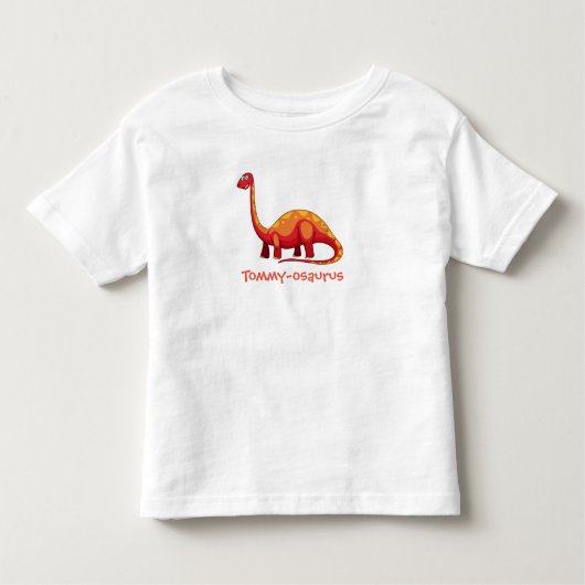 Ihr Kind Name Dinosaur Design Kleinkind T - Shirt (Vorderseite)
