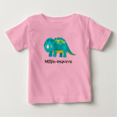 Ihr Kind Name Dinosaur Design Tee Shirt (Vorderseite)
