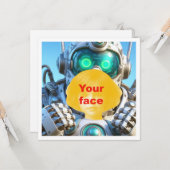 Ihr Kind und Roboter, Roboter, leere Karte (Vorderseite/Rückseite Beispiel)
