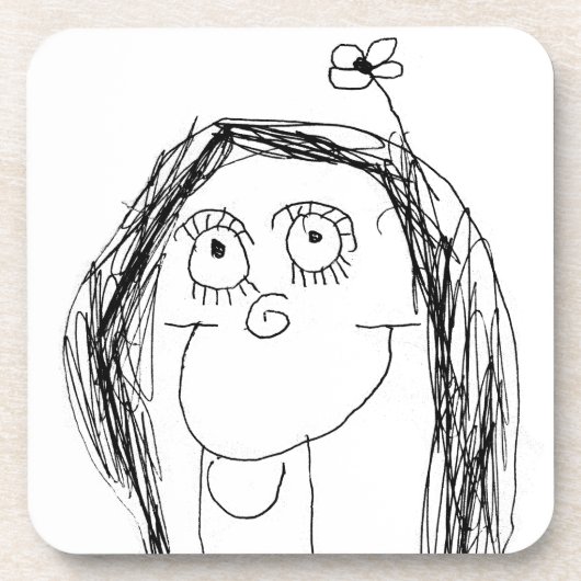 Ihr Kind Zeichne - Muttertagsgeschenk Getränkeuntersetzer (Vorderseite)