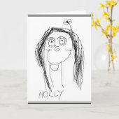 Ihr Kind Zeichne - Muttertagsgeschenk Karte (Gelbe Blume)