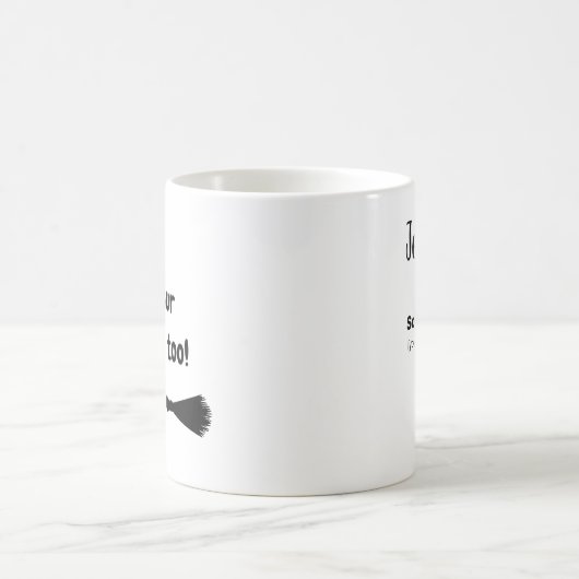 Ihr kleiner Hund zu fliniger Schwarzer Text Person Kaffeetasse (Mittel)