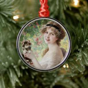 Ihr kleines Kätzchen Ornament Aus Metall