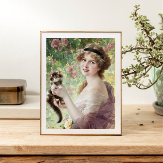 Ihr kleines Kitten von Emile Vernon Fotodruck