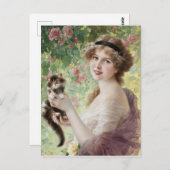 Ihr kleines Kitten von Emile Vernon Postkarte (Vorne/Hinten)