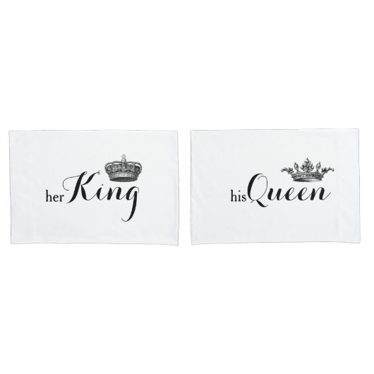 "Ihr König, Seine Königin" V2 Pillowcase-Set Kissenbezug (Vorderseite-Set)