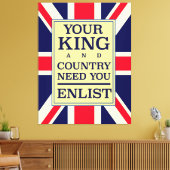 Ihr König und Ihr Land brauchen Sie, um sich anzum Leinwanddruck (Insitu (Wohnzimmer))