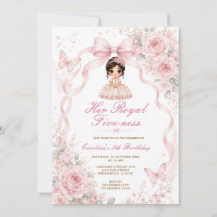 Ihr königlicher Fünf-Ness Mädchen Prinzessin Pink  Einladung