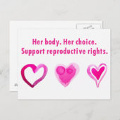 Ihr Körper. Ihre Entscheidung. Förderung der Repro Postkarte (Vorne/Hinten)