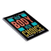 Ihr Körper Ihre Wahl Prochoice Männer-Unterstützun Notizblock (Rechte Seite)