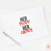 Ihr Körper ihre Wahl Runder Aufkleber (Umschlag)
