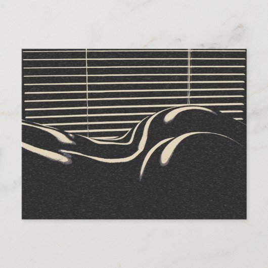 Ihr Körper im dunklen, Mädchen-Silhouette-Kunstwer Postkarte (Vorderseite)