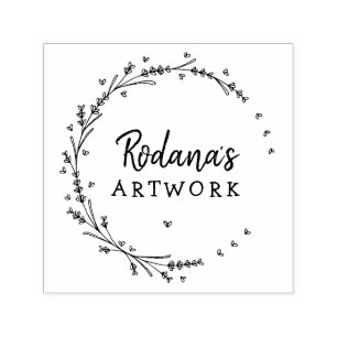 Ihr Kunstwerk Lavendel-Herzen-Kranz Permastempel