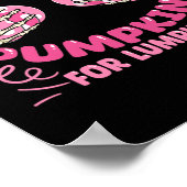 Ihr Kürbisknochen Brustkrebs-Sensibilisierungsknöp Poster (Ecke)