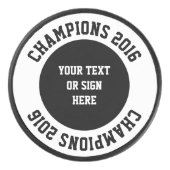 Ihr kurviger und solider Text oder Zeichen Eishockey Puck (Vorderseite)