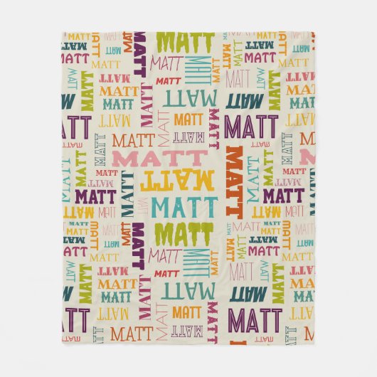 Ihr (Kurzer) Name ist komplett Fleecedecke (Vorderseite)