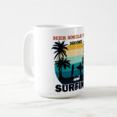 Ihr Lächeln ist mein Zuhause und Surfen - Romantis Kaffeetasse (Vorderseite Links)