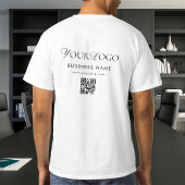 Ihr langes Unternehmen Logo QR Code Scan Text T-Shirt
